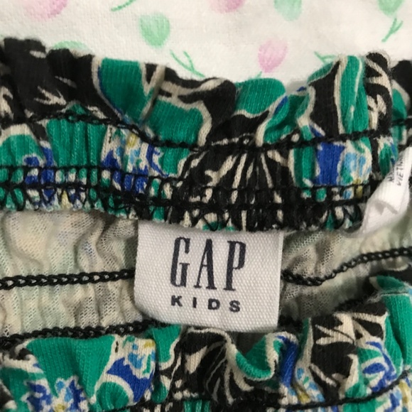 NWOT GAP Kids Cotton Smocked Tube Top Green Blue Black Girls XXL/Women's S - Picture 6 of 7